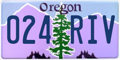 OR license plate 024RIV