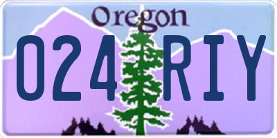 OR license plate 024RIY
