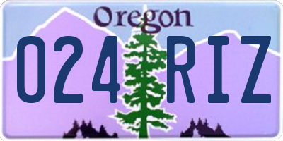 OR license plate 024RIZ