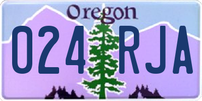 OR license plate 024RJA