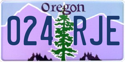 OR license plate 024RJE