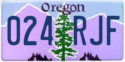 OR license plate 024RJF