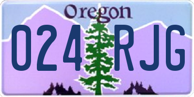 OR license plate 024RJG