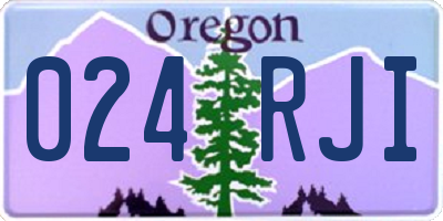 OR license plate 024RJI