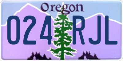 OR license plate 024RJL