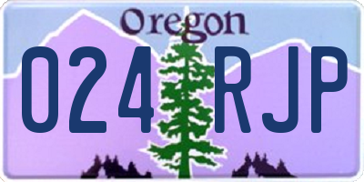 OR license plate 024RJP