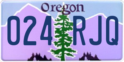 OR license plate 024RJQ