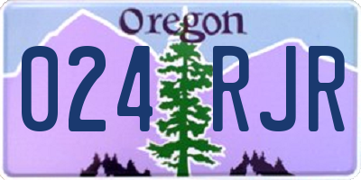 OR license plate 024RJR
