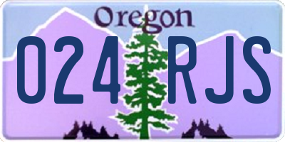 OR license plate 024RJS