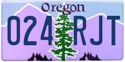 OR license plate 024RJT