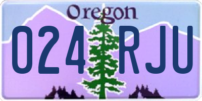 OR license plate 024RJU
