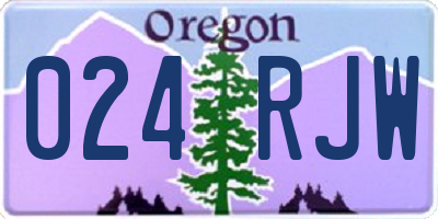 OR license plate 024RJW
