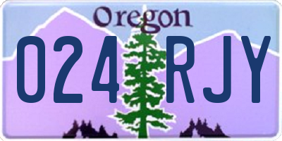 OR license plate 024RJY