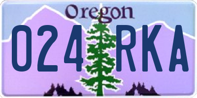 OR license plate 024RKA