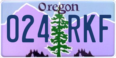 OR license plate 024RKF