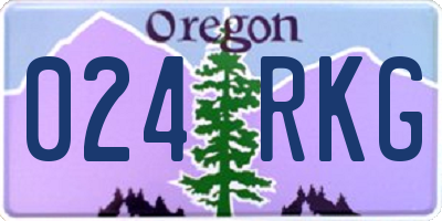 OR license plate 024RKG