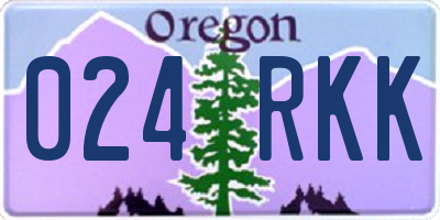 OR license plate 024RKK