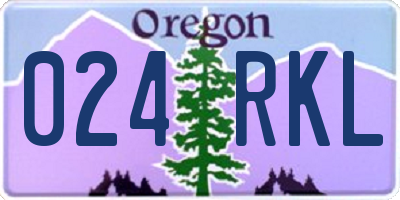 OR license plate 024RKL