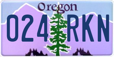 OR license plate 024RKN