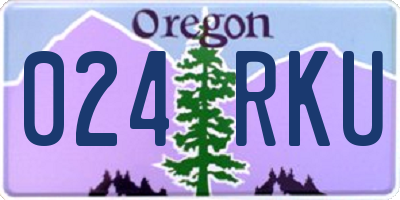OR license plate 024RKU