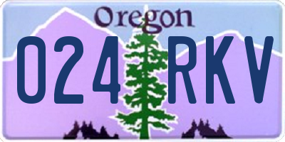 OR license plate 024RKV