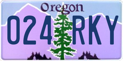 OR license plate 024RKY