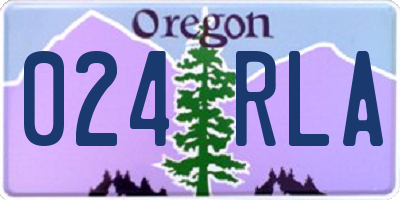 OR license plate 024RLA