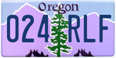 OR license plate 024RLF