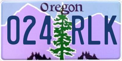 OR license plate 024RLK