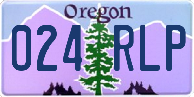 OR license plate 024RLP