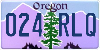 OR license plate 024RLQ