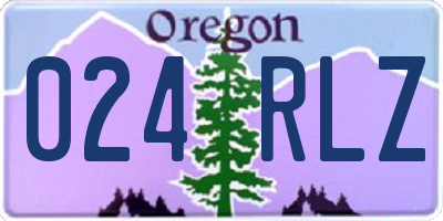 OR license plate 024RLZ