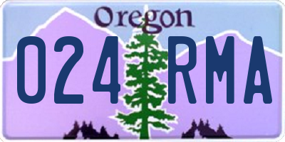 OR license plate 024RMA