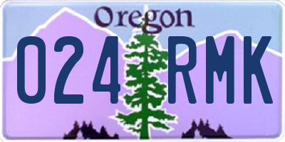 OR license plate 024RMK