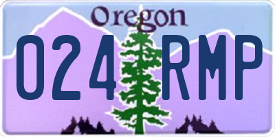 OR license plate 024RMP