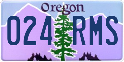 OR license plate 024RMS
