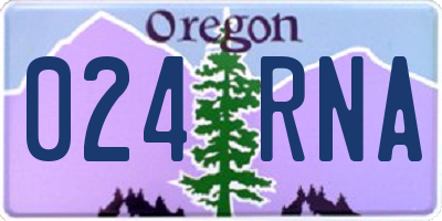OR license plate 024RNA