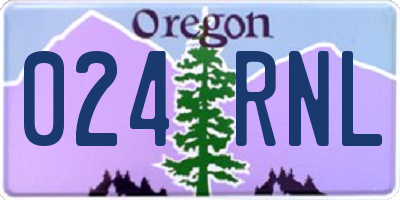OR license plate 024RNL