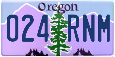 OR license plate 024RNM