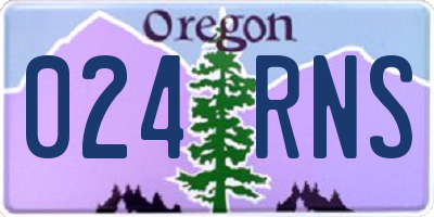 OR license plate 024RNS