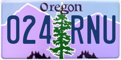 OR license plate 024RNU