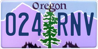 OR license plate 024RNV