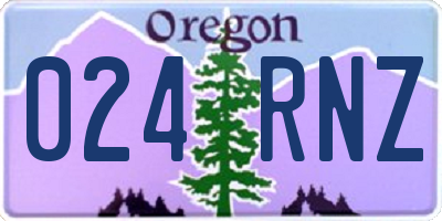 OR license plate 024RNZ