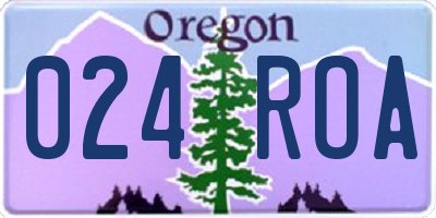 OR license plate 024ROA