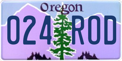 OR license plate 024ROD