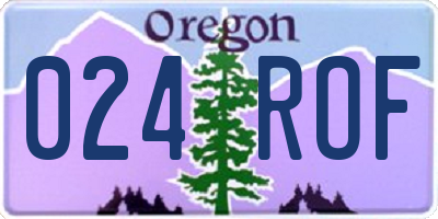 OR license plate 024ROF