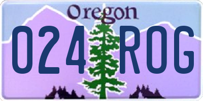 OR license plate 024ROG