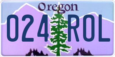 OR license plate 024ROL
