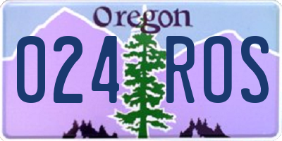 OR license plate 024ROS