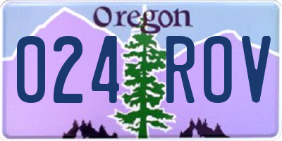 OR license plate 024ROV